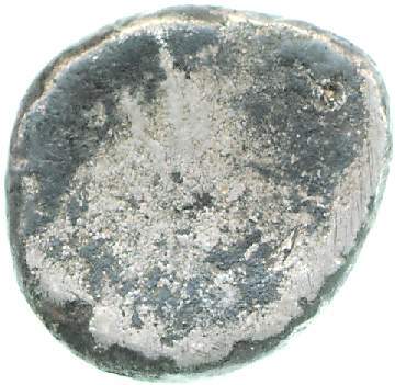 Reverse 'SilCoinCy A1881, Mc Clean bequest 9160, acc.no.: CM.MC.9160-R. Silver coin of king Evelthon of Salamis 525 - 500 BC. Weight: 10.76g, Axis: -, Diameter: 22mm. Obverse type: Ram recumbent l.. Obverse symbol: -. Obverse legend: e-u-we-le in Cypriot syllabic. Reverse type: Smooth. Reverse symbol: -. Reverse legend: - in -. 'Catalogue of the McClean Collection of Greek Coins, Fitzwilliam Museum', 'Coins'.